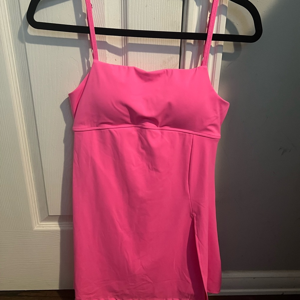Vibrant Pink Spaghetti Strap Dress